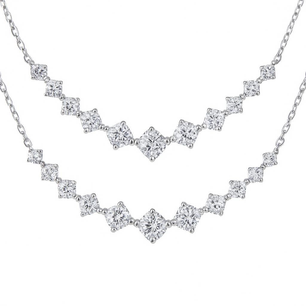 Sterling Silver Cascading Necklace
