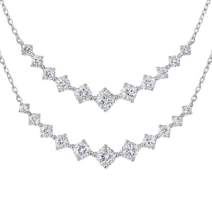 Sterling Silver Penny Cascading Necklace