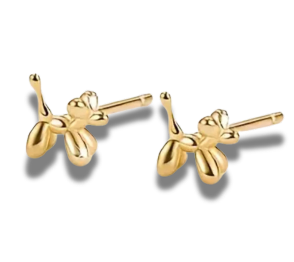 14K Vermeil Poodle Stud Earrings