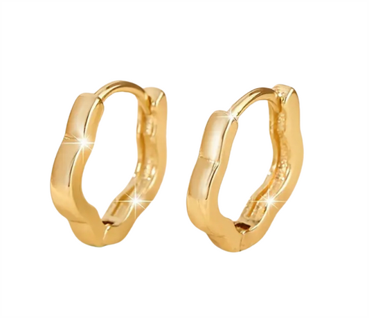 14K Vermeil Quatreoil Hoop Earrings