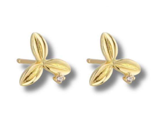 14K Vermeil Flower Petal Studs