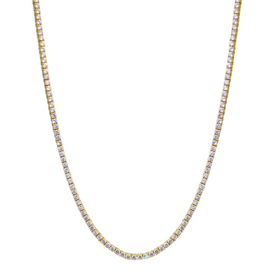 18K Vermeil Sparkling Tennis Necklace