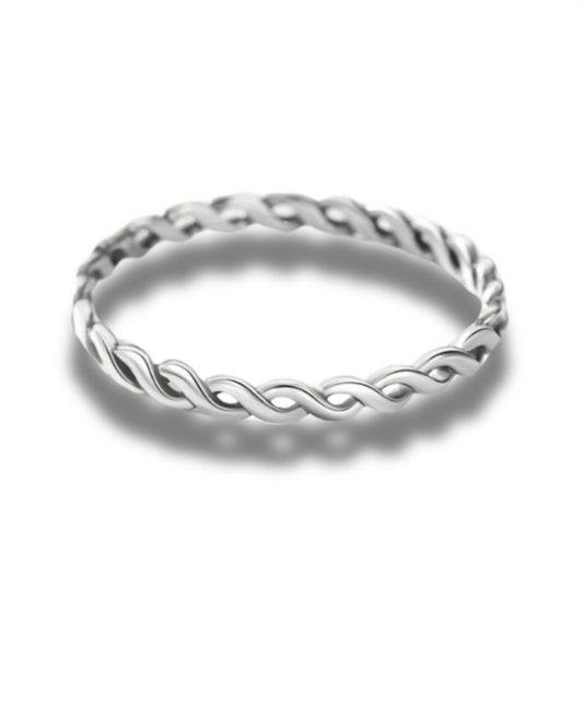 Sterling Silver Rope Ring