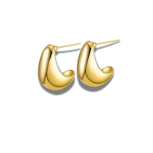 14K Vermeil Luna Hoop Earrings