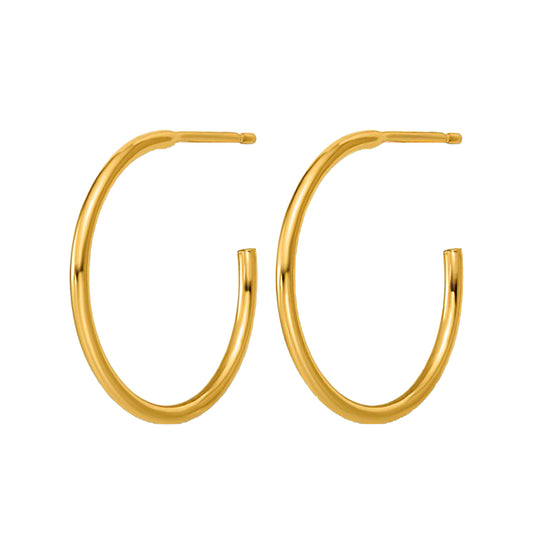 Gold Filled Large (30mm) Posted Hoop Earrings