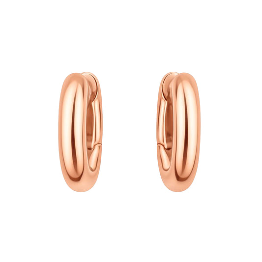 Rose Vermeil Huggie Hoop Earrings